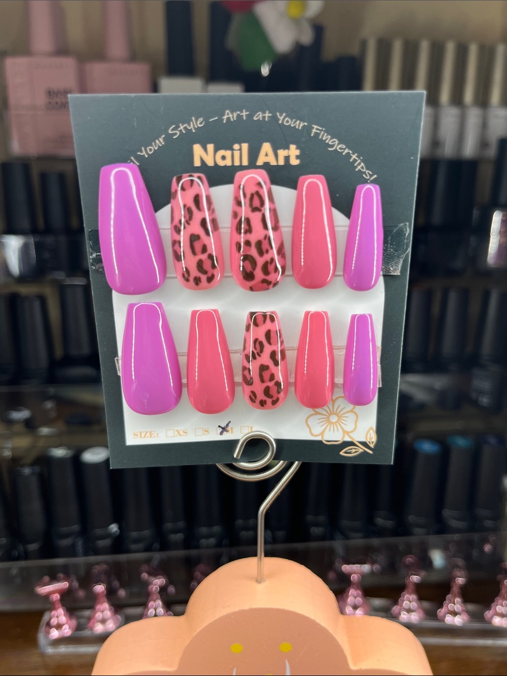 Pink & Purple Leopard Press-On Nail Set